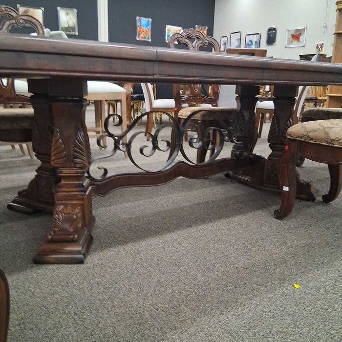 Aico Drk Wood Dining Table 6Ch 2L