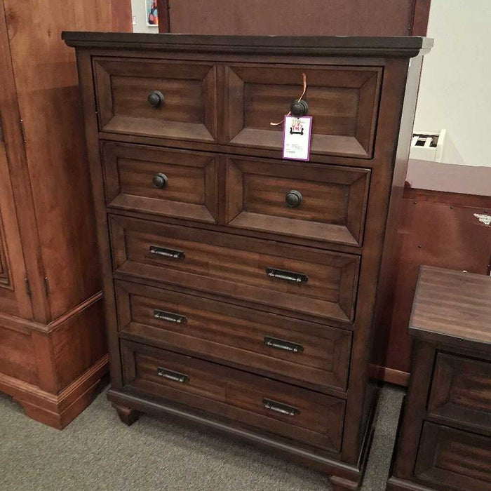 Dark Brown 5 Dwr Tallboy