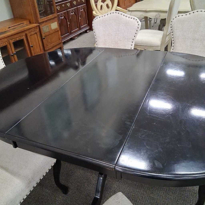 Peir 1 Black Dining Table w/ 6ch 1L