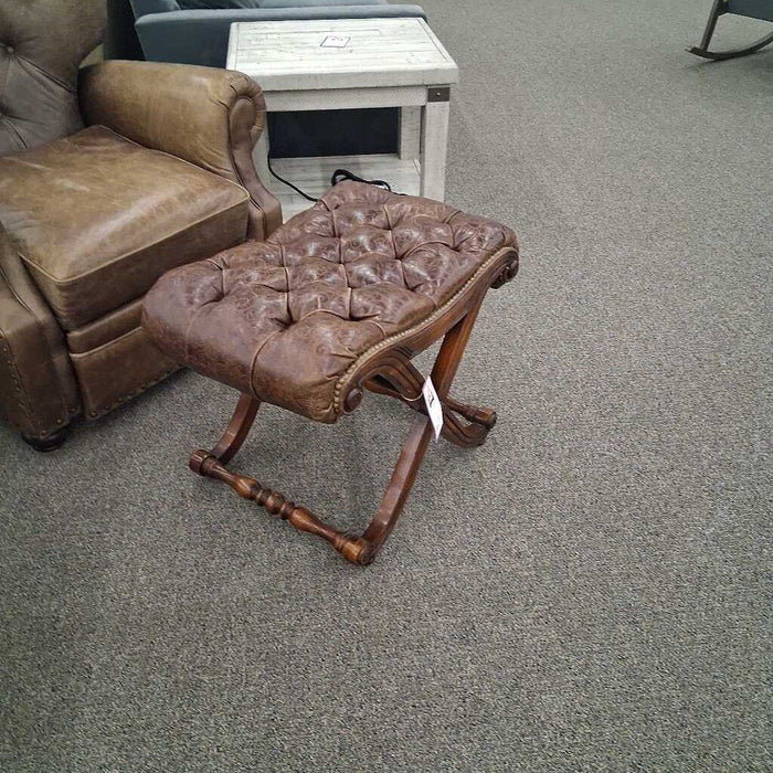 Whittemore-Sherrill Tufted Leather Stool