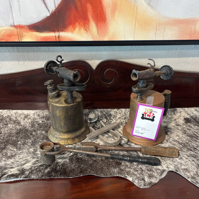 Set of 2 Antique Blowtorch