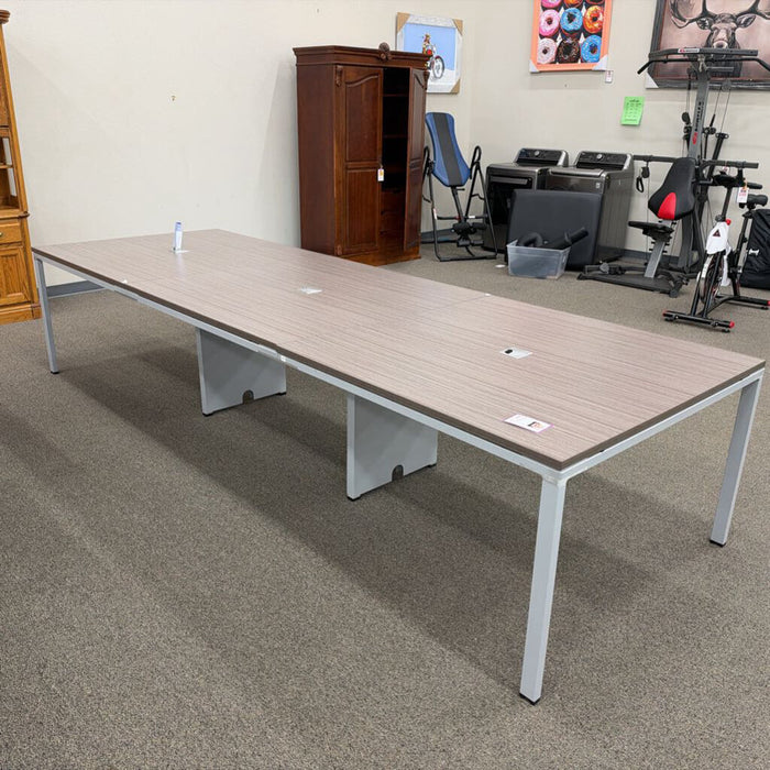 12' Gray Top Conference Table