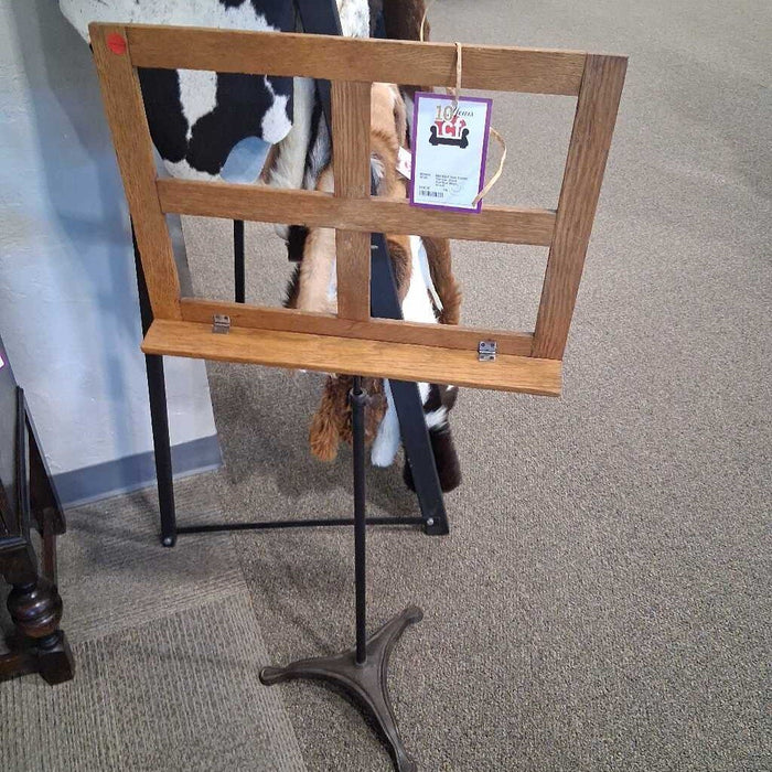 Vintage Wood And Iron Music Stand