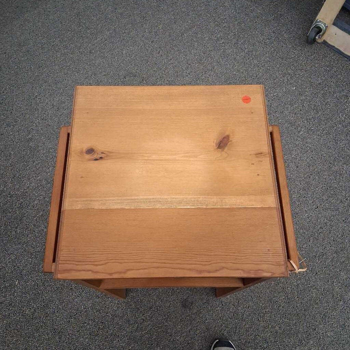 Small Square Accent Table w/ Heart Cutout