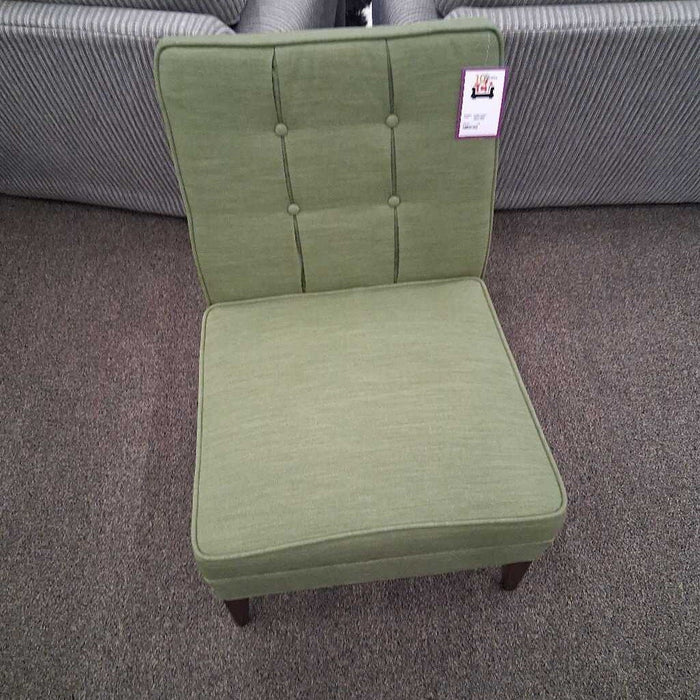 Tufted Sage Slipper Chair