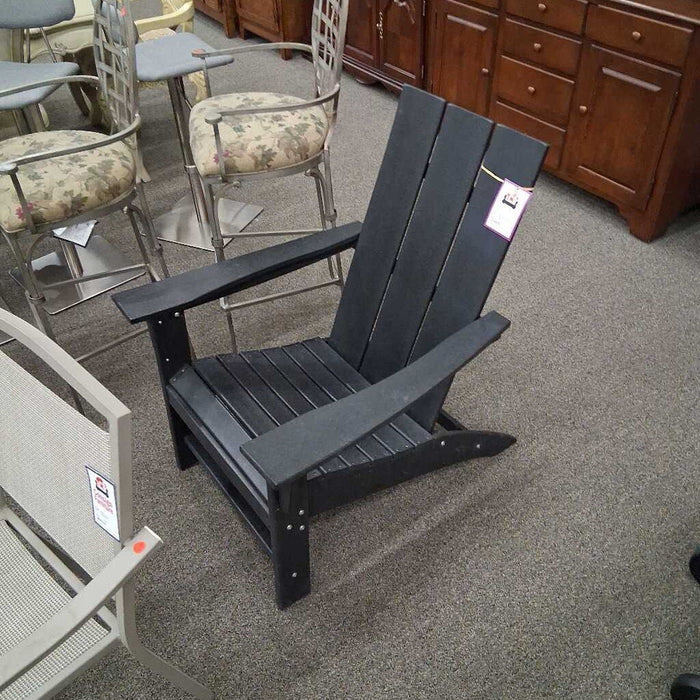 Black Polydum Adirondack Patio Chair