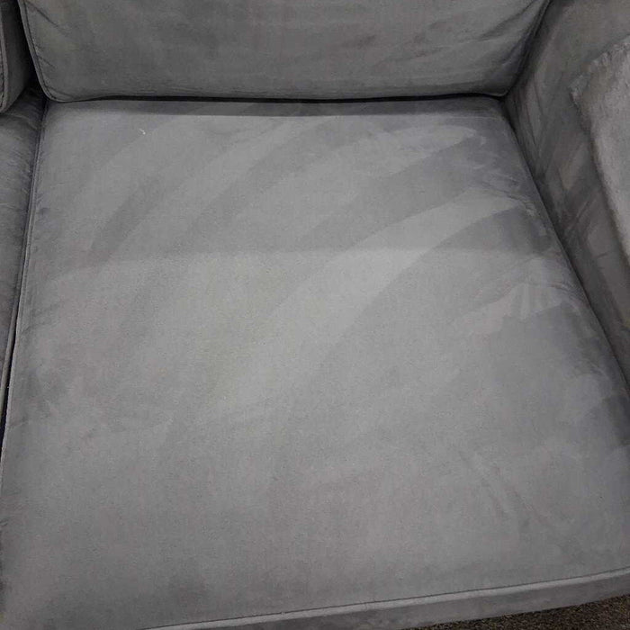 Ethan Allen Gray 3 Pc Down Filled Sectional