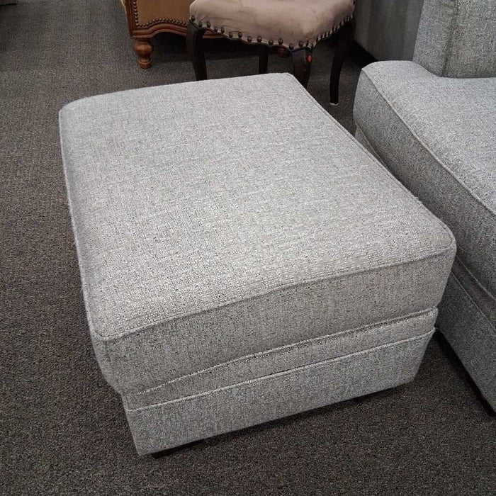 Light Gray Fabric Chair w/ Ottoman