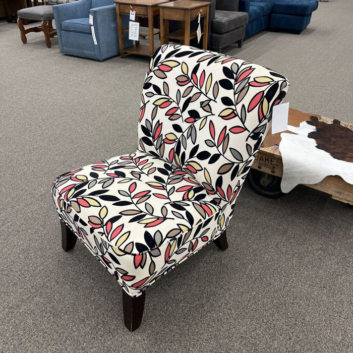 Floral Pattern Armless Accent Chair
