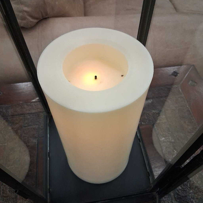 Large Black Metal Candle Holder