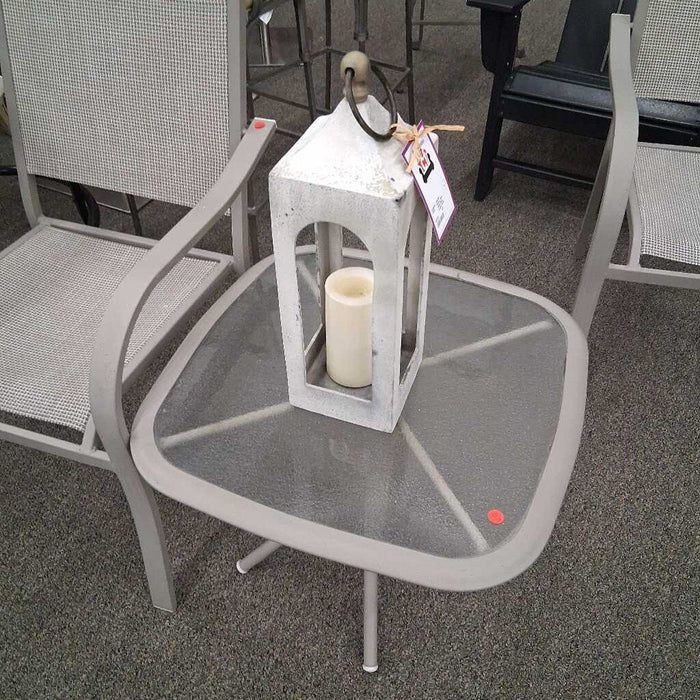 Pottery Barn White Metal Candle Holder