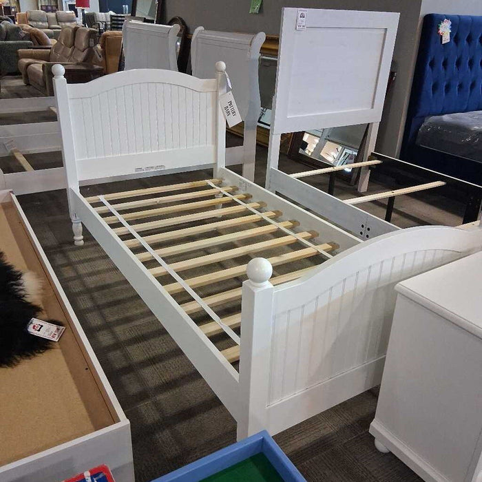Pottery Barn White Twin Bed & Nightstand