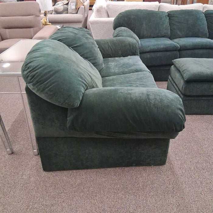 Green Fabric Loveseat