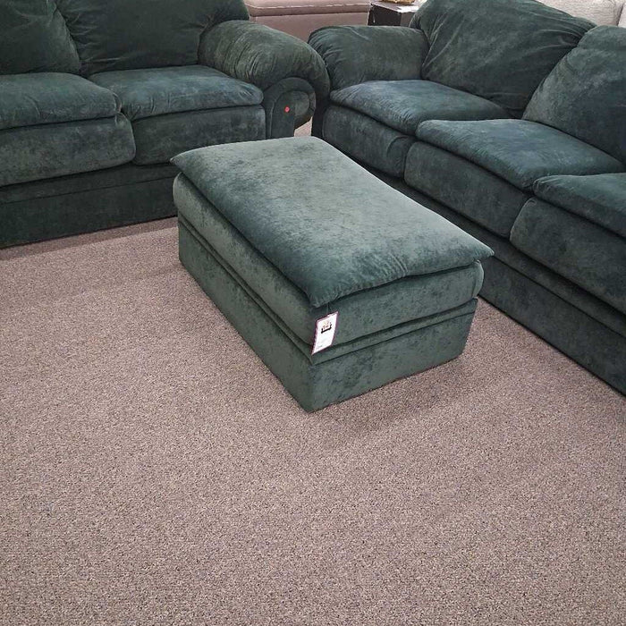 Green Fabric Ottoman