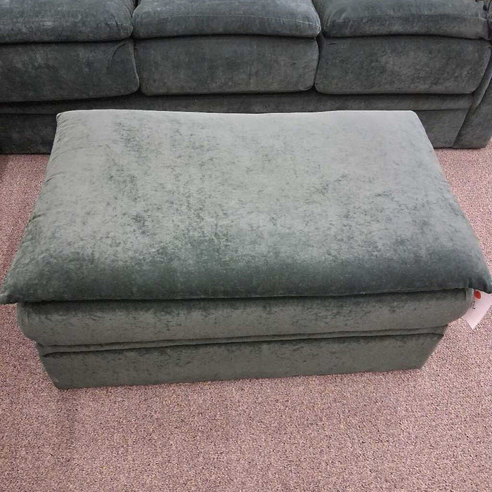 Green Fabric Ottoman
