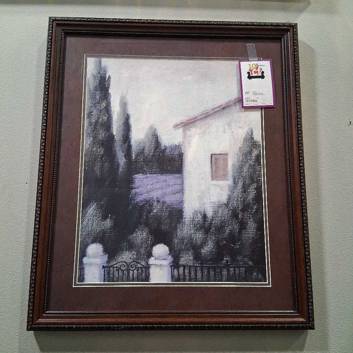 Framed Canvas w/ Museum Glass