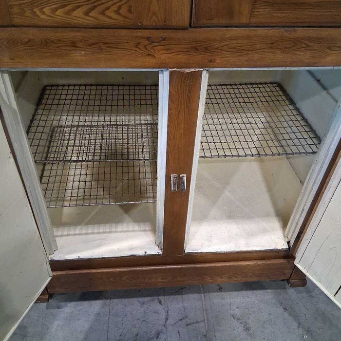 Vintage Wood Icebox on Castors
