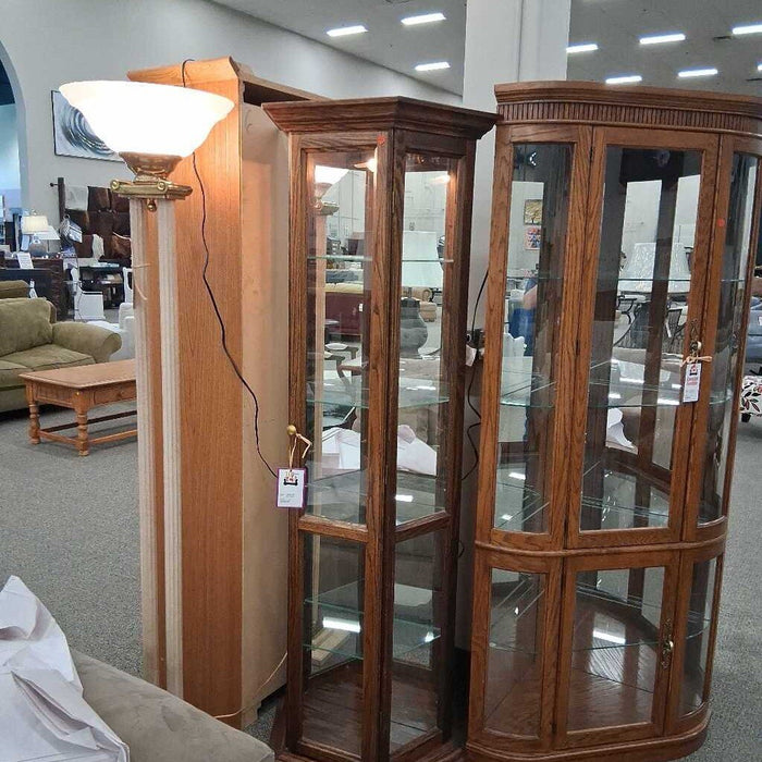 Slim Dark Oak Curio Cabinet
