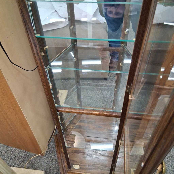 Slim Dark Oak Curio Cabinet