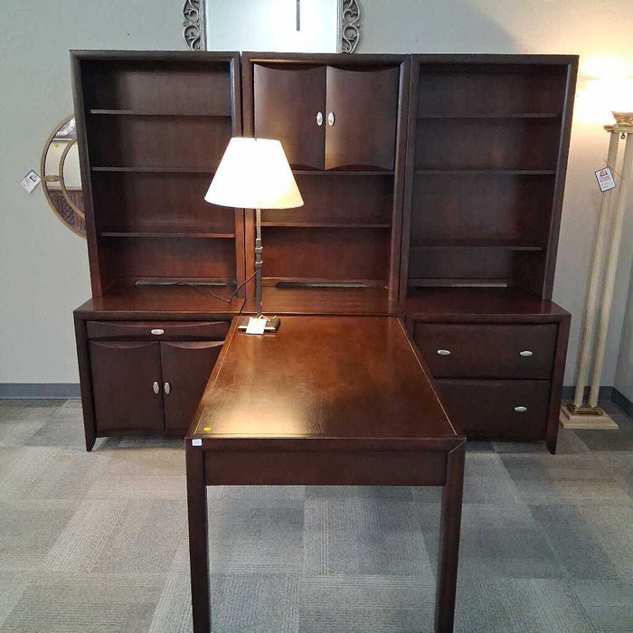 Dark Brown 7 Pc Partners Desk