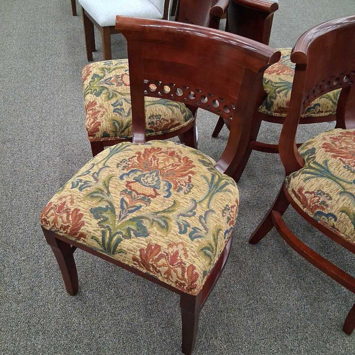 Set of 4 Red Wood Casino Chairs