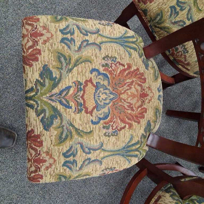 Set of 4 Red Wood Casino Chairs