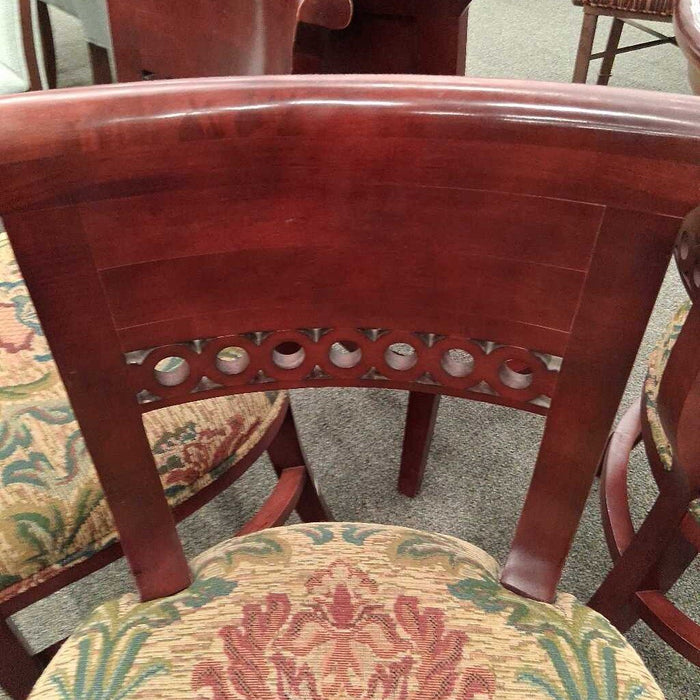 Set of 4 Red Wood Casino Chairs