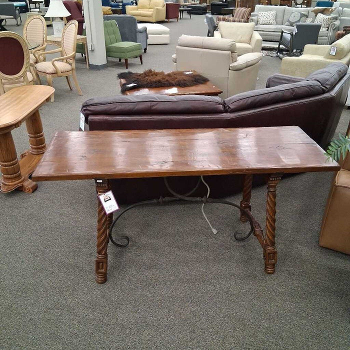 Large Wood Hallway Table (Dmg on Top)
