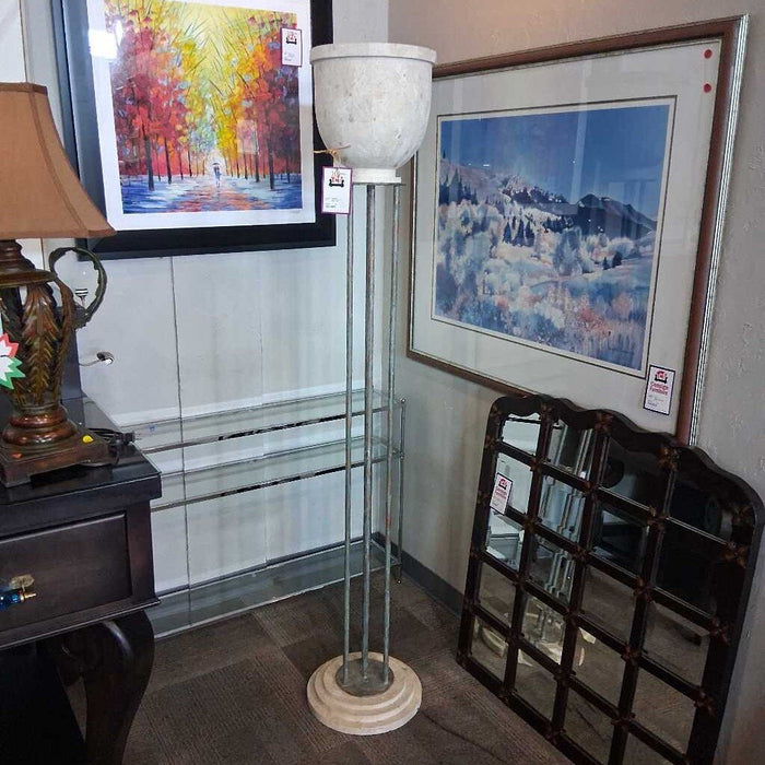 Stone Top Metal Floor Lamp