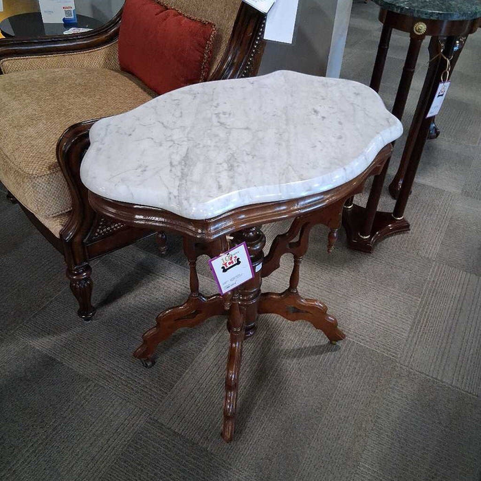 Marble Top Parlor Table w/ Castors