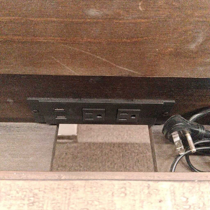 Gray 3 Dwr Adj Pwr Desk