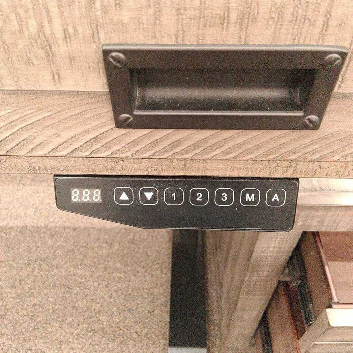 Gray 3 Dwr Adj Pwr Desk