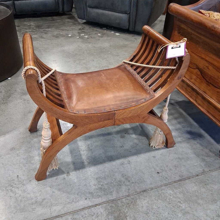 Leather Top Dressing Stool