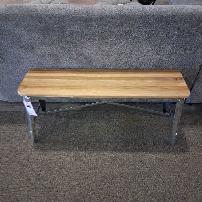 Wood Top Bench w/ Metal Legs