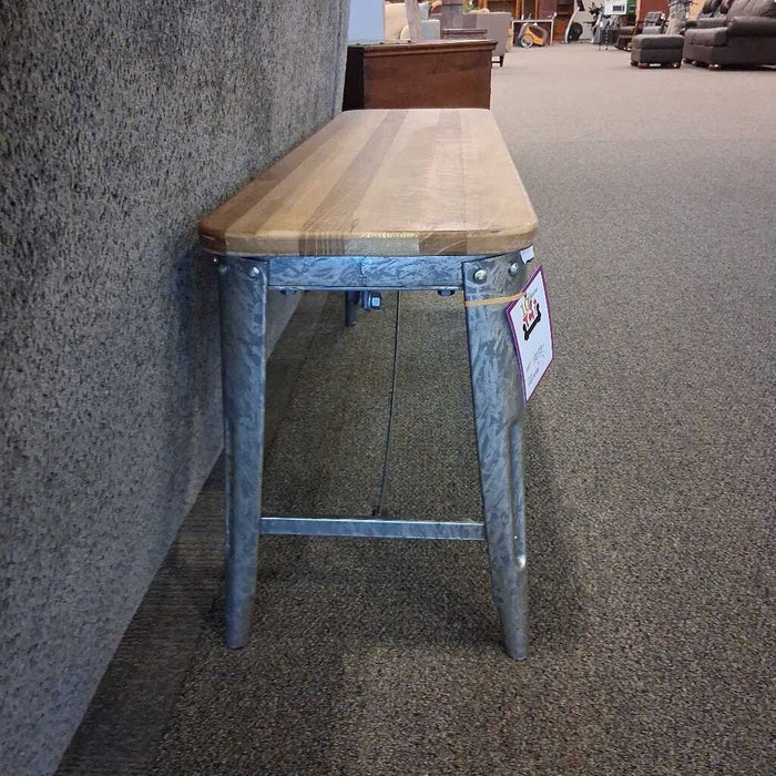 Wood Top Bench w/ Metal Legs