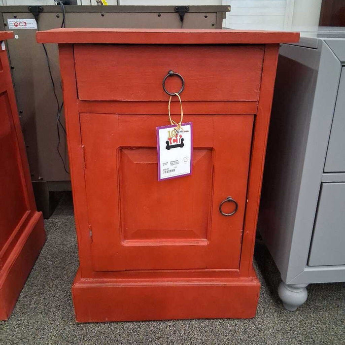 Pair of Red Nightstands