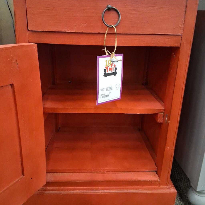 Pair of Red Nightstands