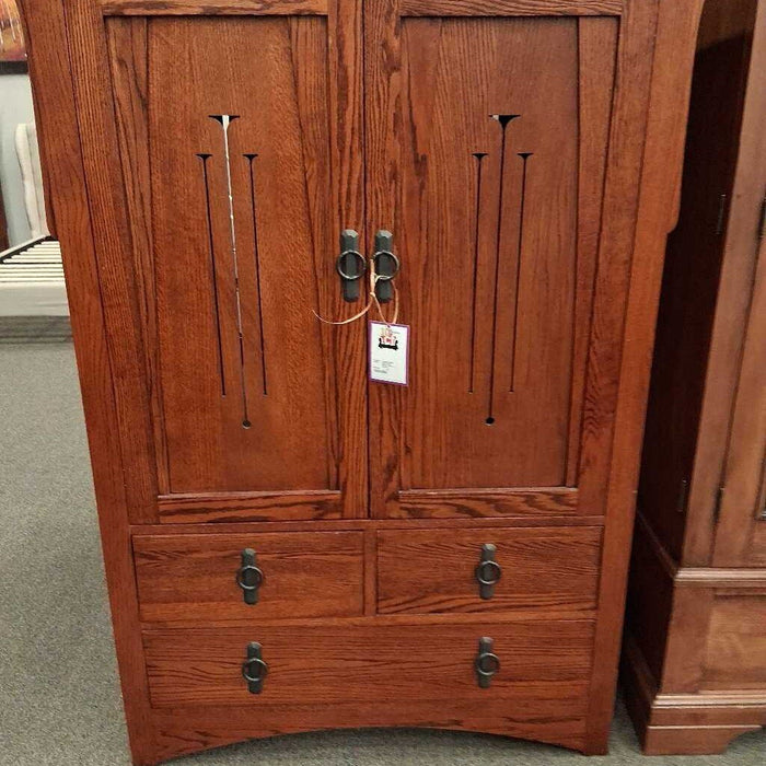 Dark Wood Mission Style Tv Armoir