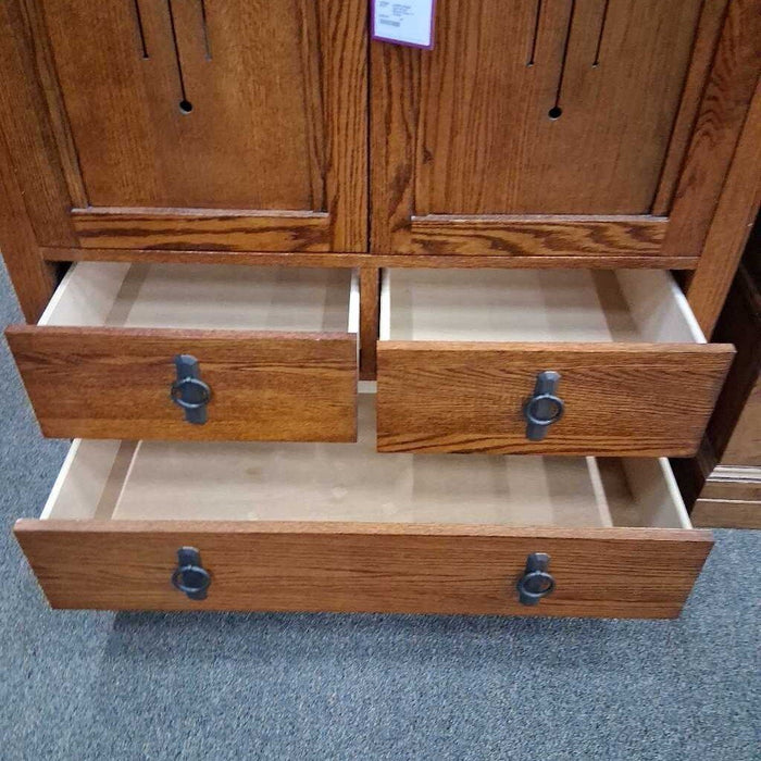 Dark Wood Mission Style Tv Armoir
