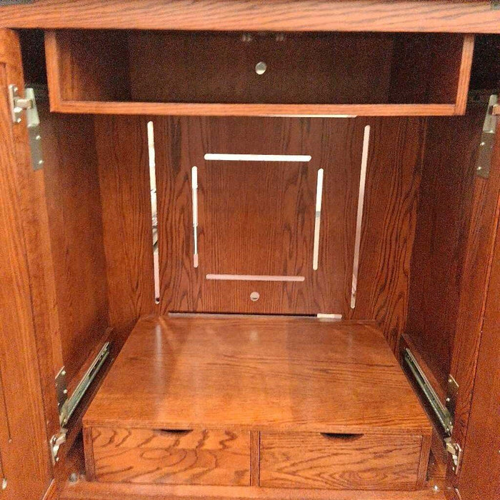 Dark Wood Mission Style Tv Armoir
