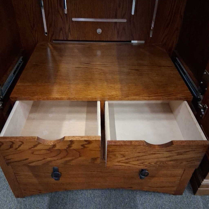 Dark Wood Mission Style Tv Armoir