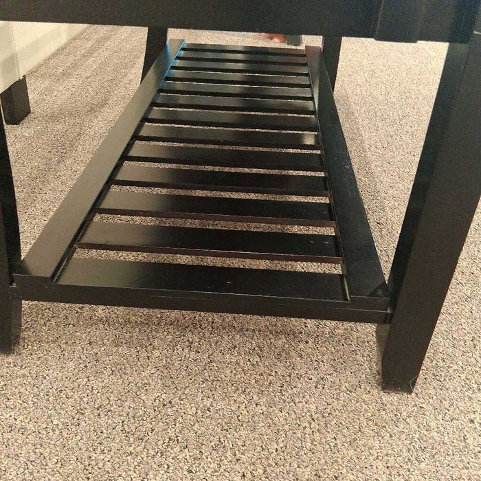 Black Bench w/ Shelf