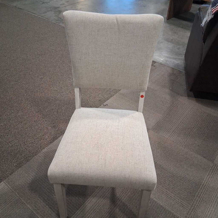 Marble Top Table w/ 4 Gray Fabric Chairs