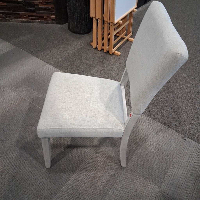 Marble Top Table w/ 4 Gray Fabric Chairs