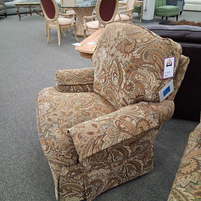 Flexsteel Brown Pattern Swivel Chair