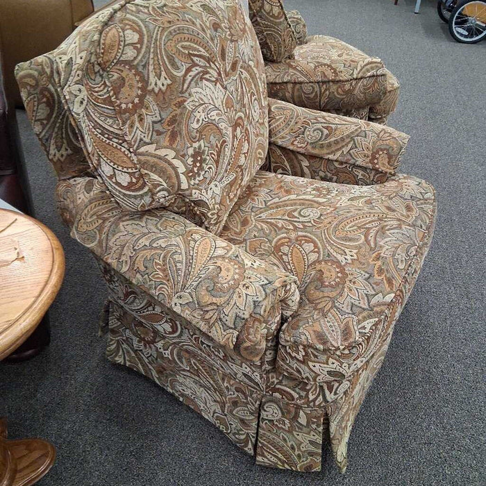 Flexsteel Brown Pattern Swivel Chair