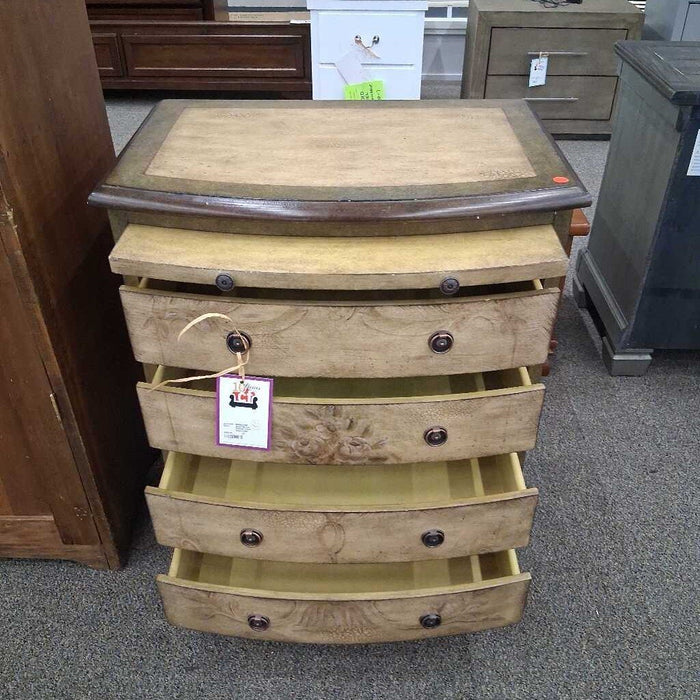 Small Brown Pattern 4 Dwr Nightstand