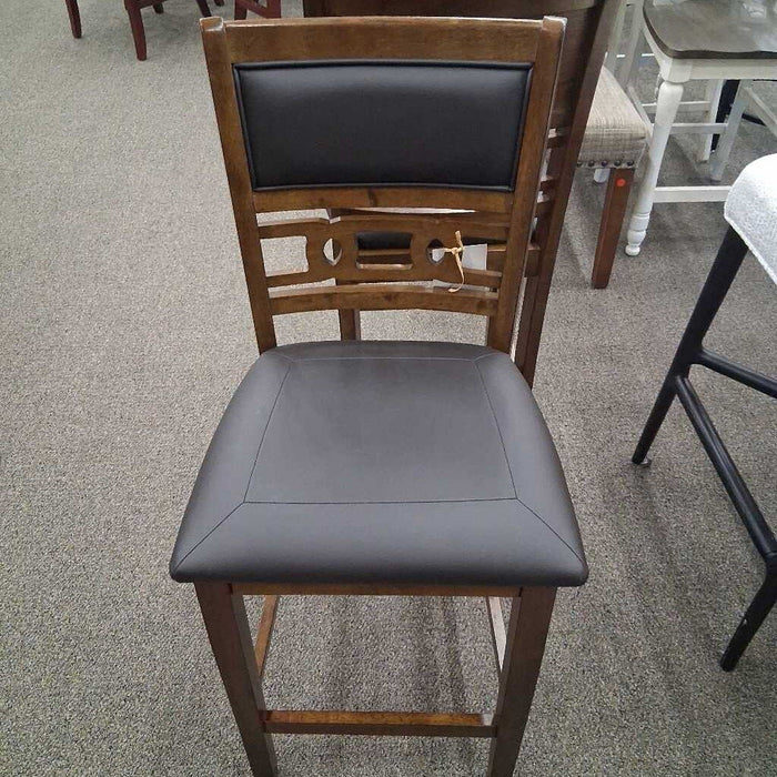 Pair of Black & Brown Barstools