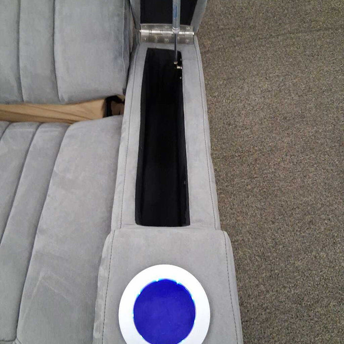 Grey Pwr Rec Loveseat
