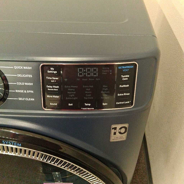 Set of Blue GE Washer & Dryer
